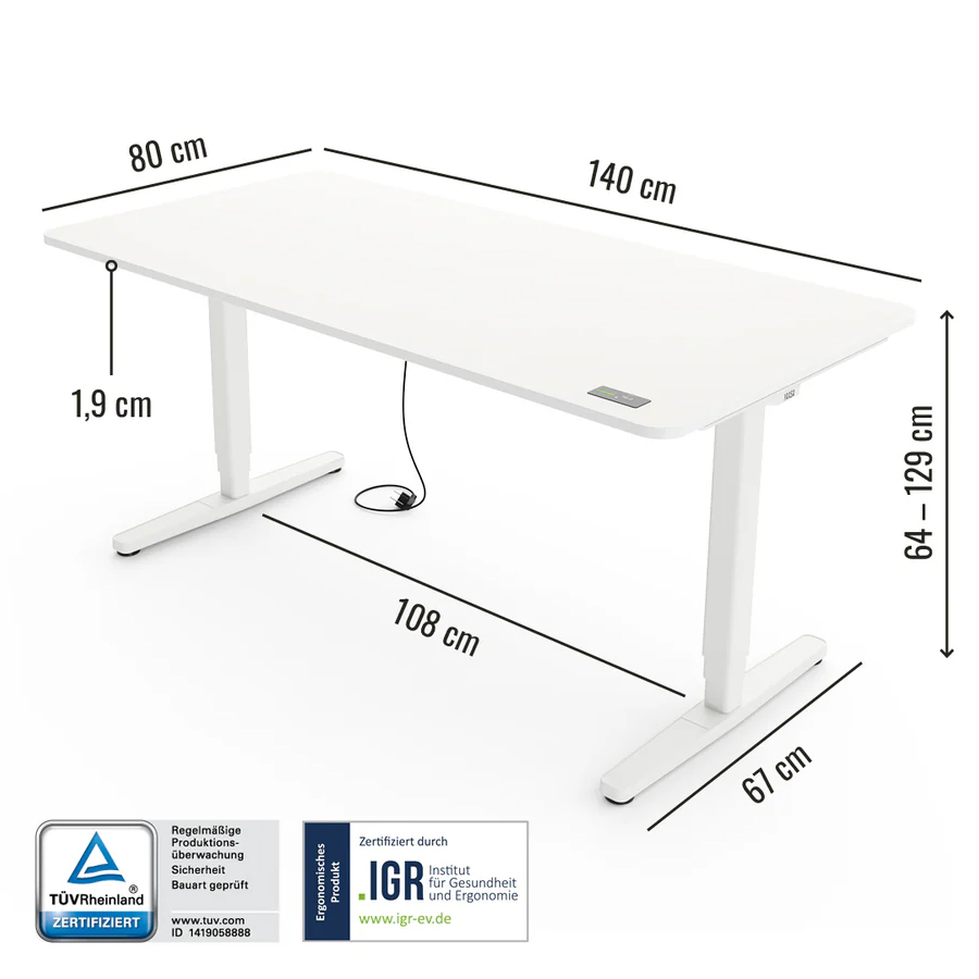 Yaasa Desk Pro Maße