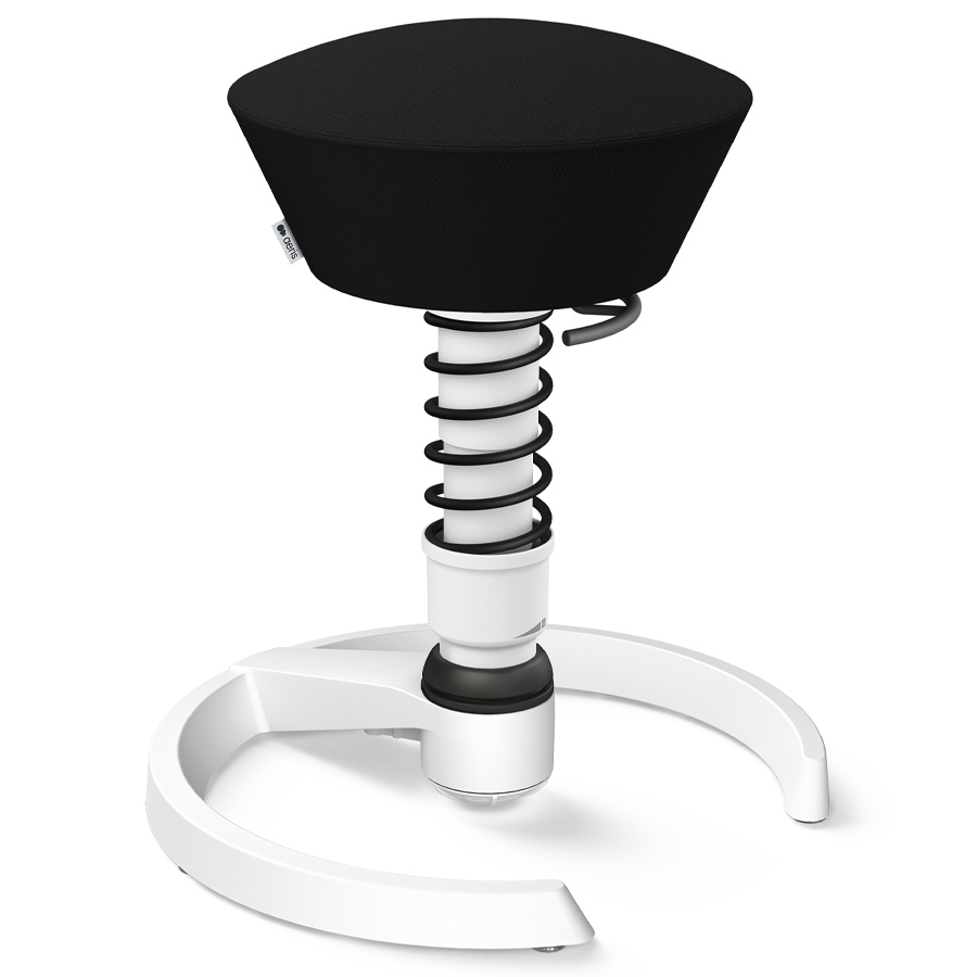 Aeris Swopper Select Wolle schwarz - Gleiter - Gestell weiß - Standardfeder schwarz