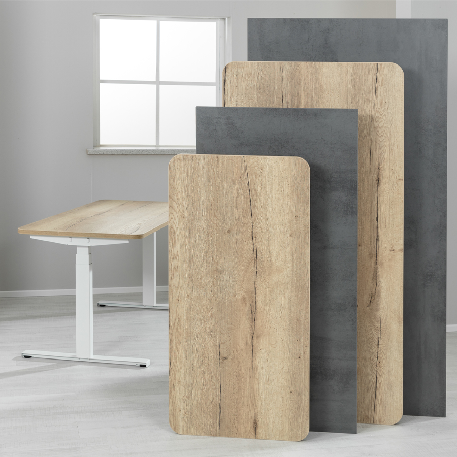 Schreibtisch NewWORK elektrisch höhenverstellbar - Gestell weiß