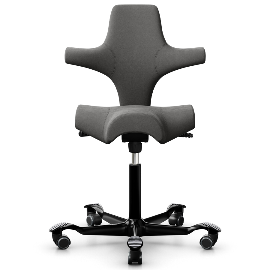 HAG CAPISCO 8106 Stoff Comfort grau Gestell schwarz- Front