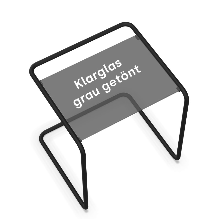 THONET Beistell- und Satztisch SET B 97 mit Glasplatte | Variante Glas grau getönt