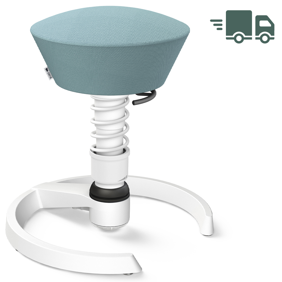 Aeris Swopper Select Wolle pastellblau - Gleiter - Gestell weiß - Low-Feder