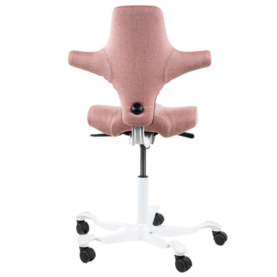 HAG CAPISCO 8106 Stoff Re-wool 0648 altrosa Gestell weiß von hinten