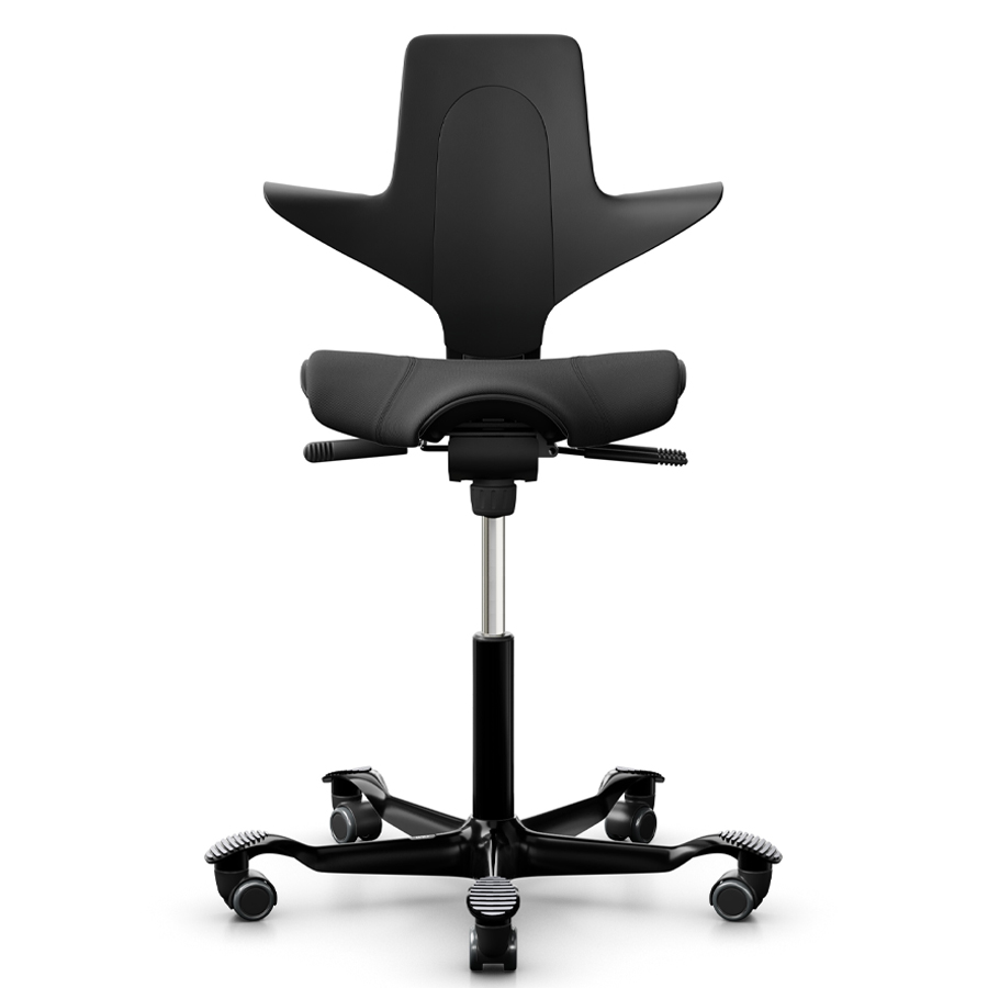 HAG CAPISCO PULS 8020 Stehhilfe 265mm Gasfeder black edition ohne Fußring - Frontansicht