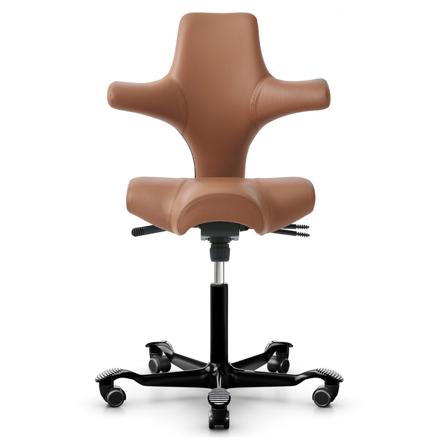 HAG Capisco 8106 - Leder Paloma Soft 5429 natur - Gestell schwarz