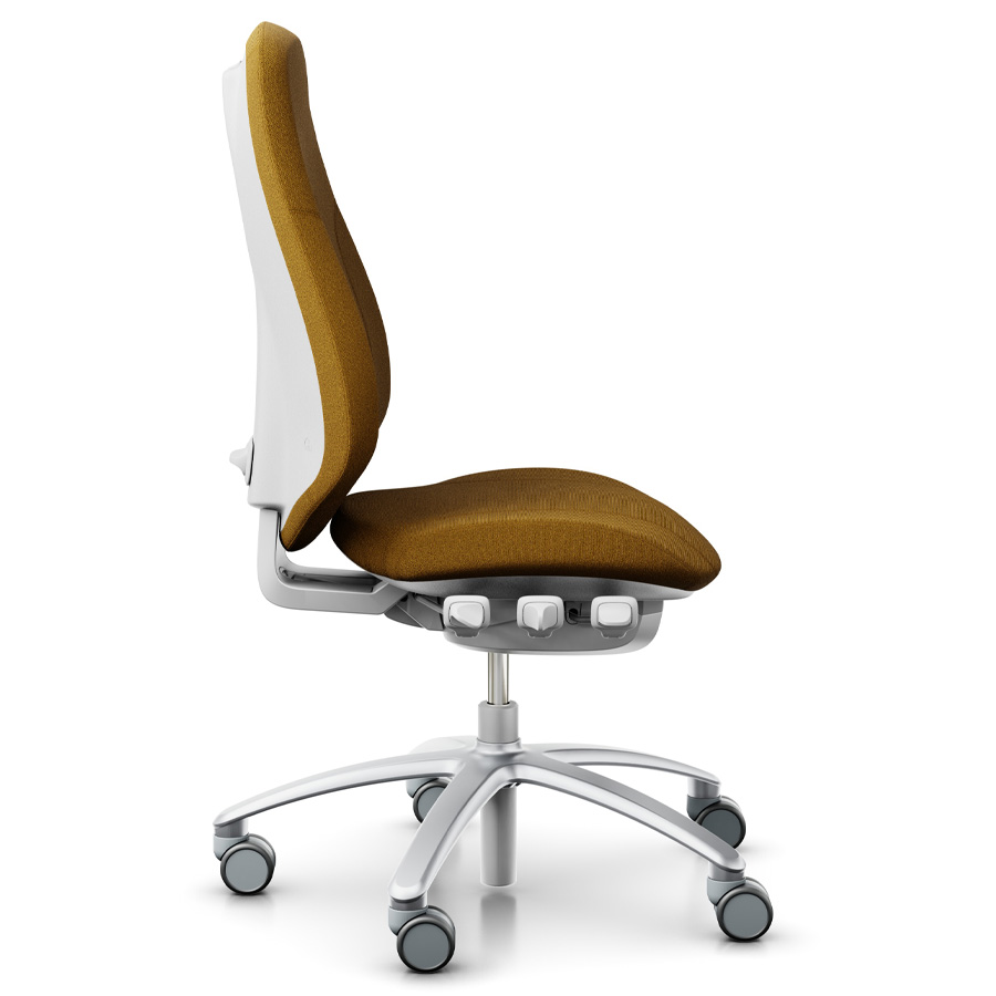 RH Mereo 300 silver-grey hohe Rückenlehne - Stoff Capture ocker - Seitenansicht