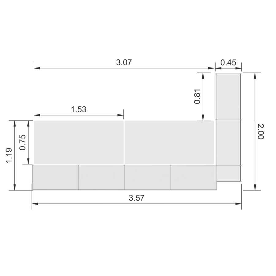 Bosse Modul Space Empfangstheke 8 Abmessungen