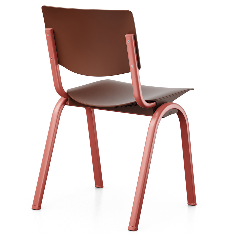 HAG Celi Kunststoffstuhl | Gestell Blush Rose | Schale Chestnut