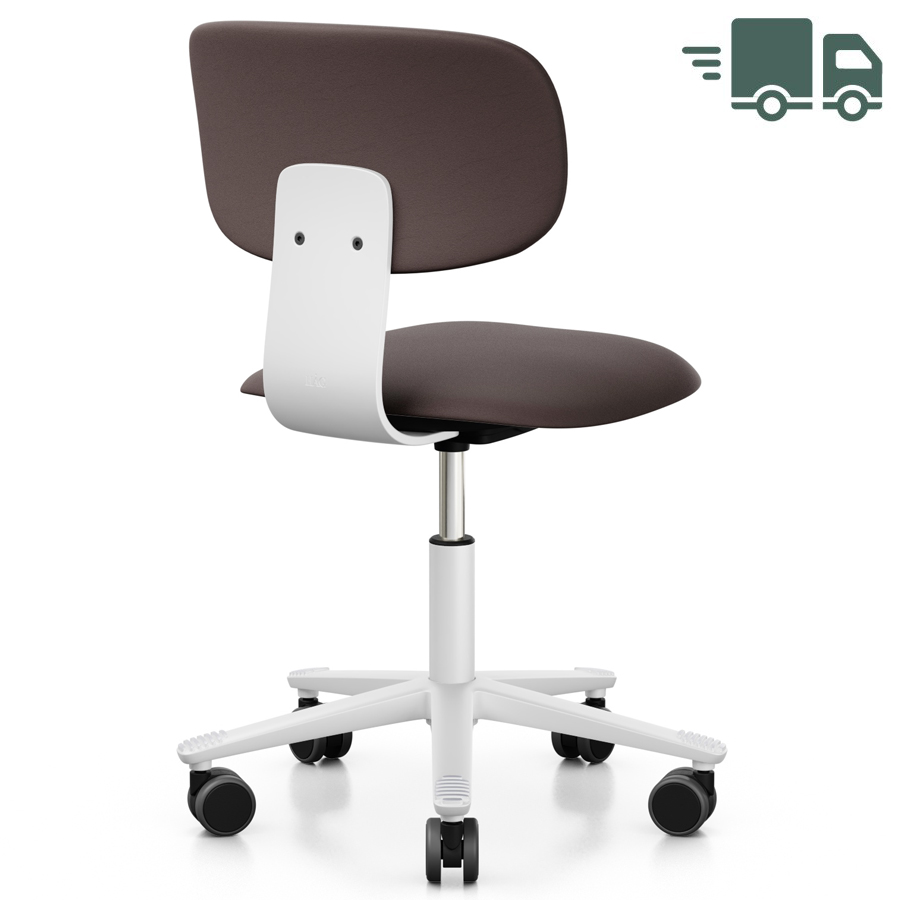 HAG Tion 2160 Bürostuhl weiß - Sitz u. Rücken gepolstert Leder Palomasoft 55130