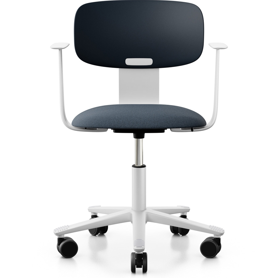 HAG Tion 2140 Bürostuhl Crowberry mit Armlehnen - Sitz Stoff Cura - Rückenschale Kunststoff - Frontansicht