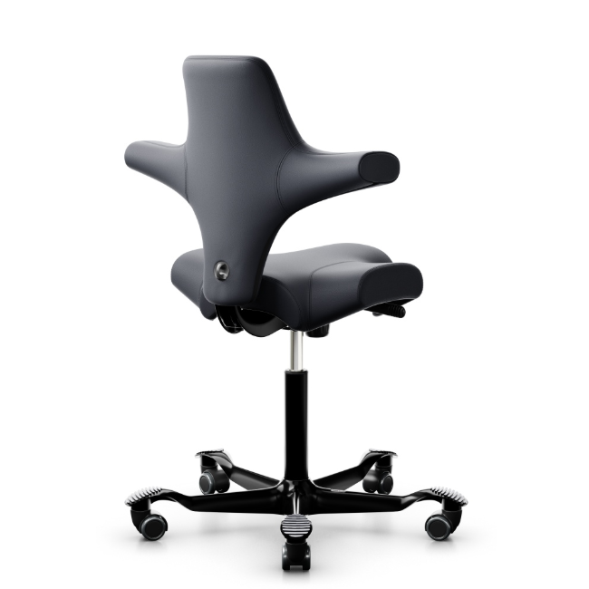 HAG Capisco 8106 Leder Anthrazit Gestell schwarz