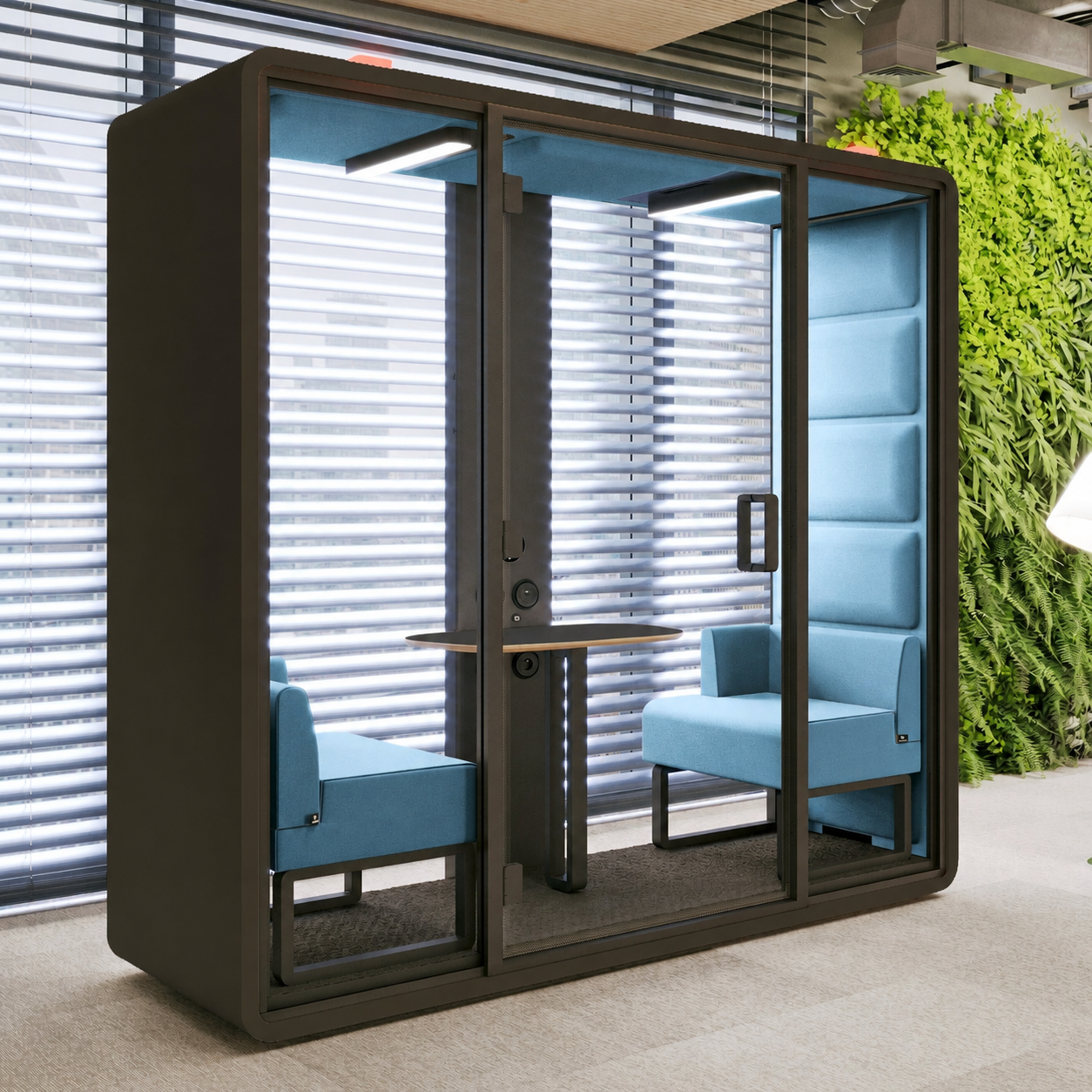 Hushoffice HushFree XM | Akustikbox für 2 Personen | Konfigurator