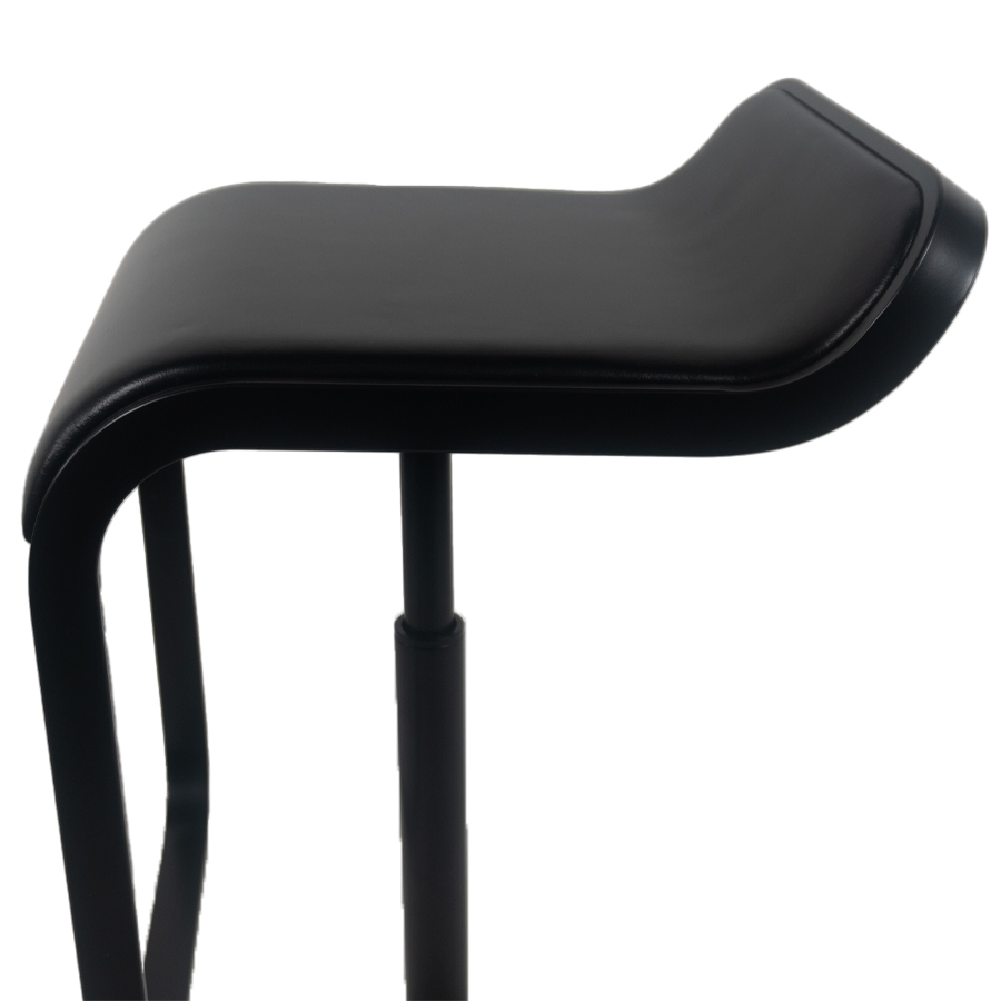 lapalma LEM S79 Sitzbezug Leder schwarz | Nahaufnahme Seite