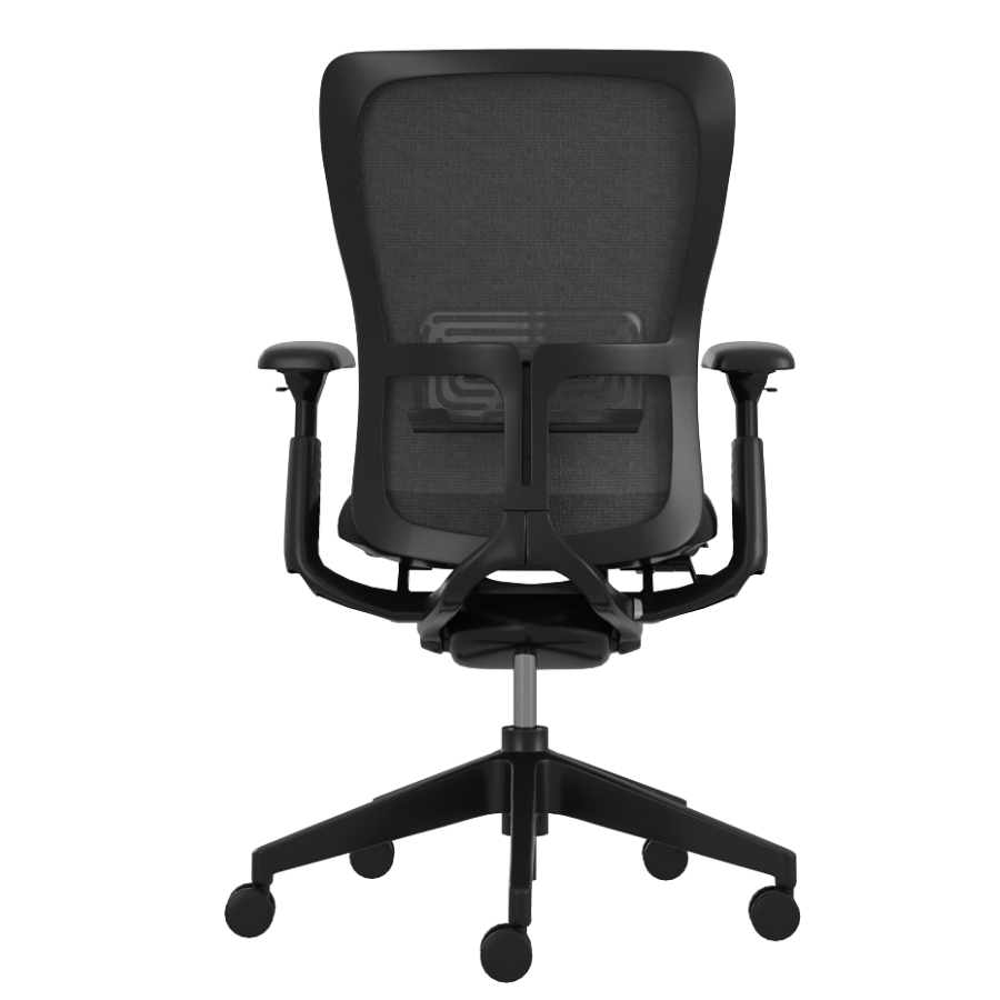 HAWORTH Zody (Comforto 89) Bürodrehstuhl schwarz mit Netzrücken - Rückansicht