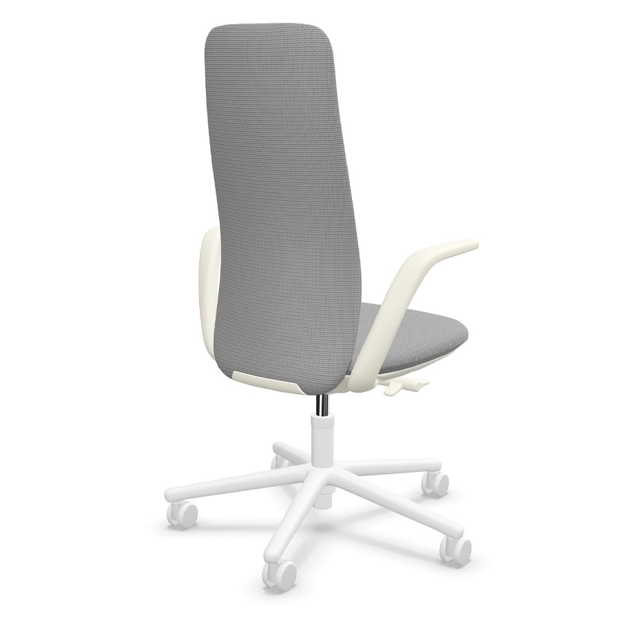 HAWORTH Nia Bürostuhl - Stoff Convert hellgrau - Rückansicht