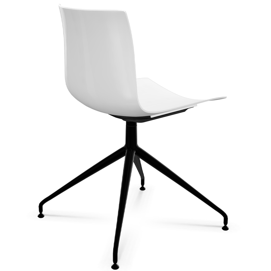 Arper CATIFA 46 0368 einfarbig weiß - Gestell Alu schwarz