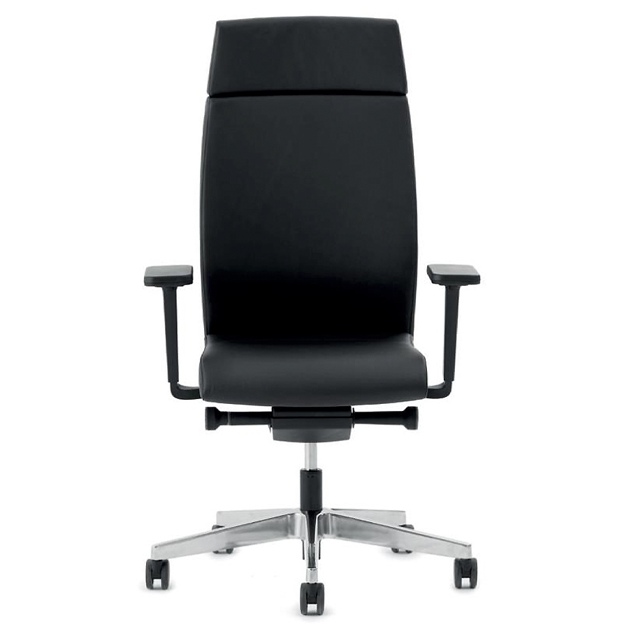 Interstuhl YOSTERis3 366Y Chefsessel Bürostuhl Leder schwarz - Frontansicht