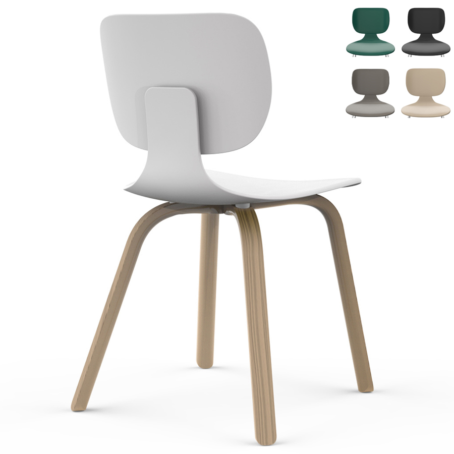 Klöber CoMeet com66 - mit Holzgestell in Eiche - Rückseite