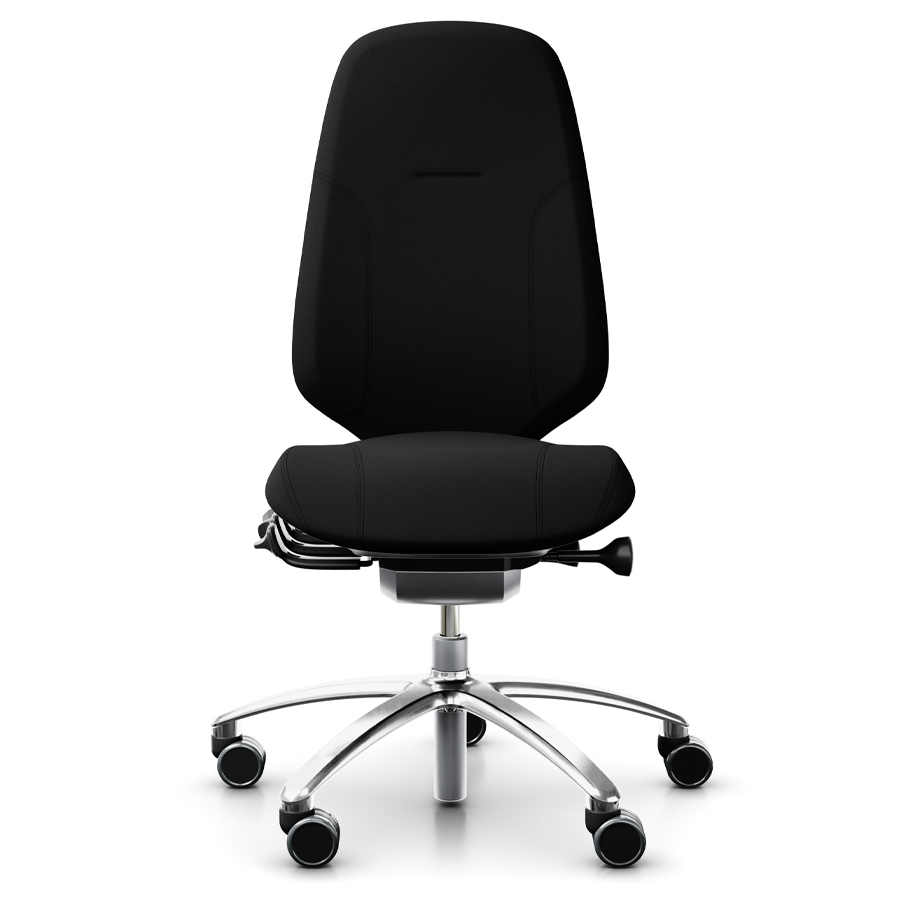 RH Mereo 300 silver hohe Rückenlehne - Fußkreuz poliert