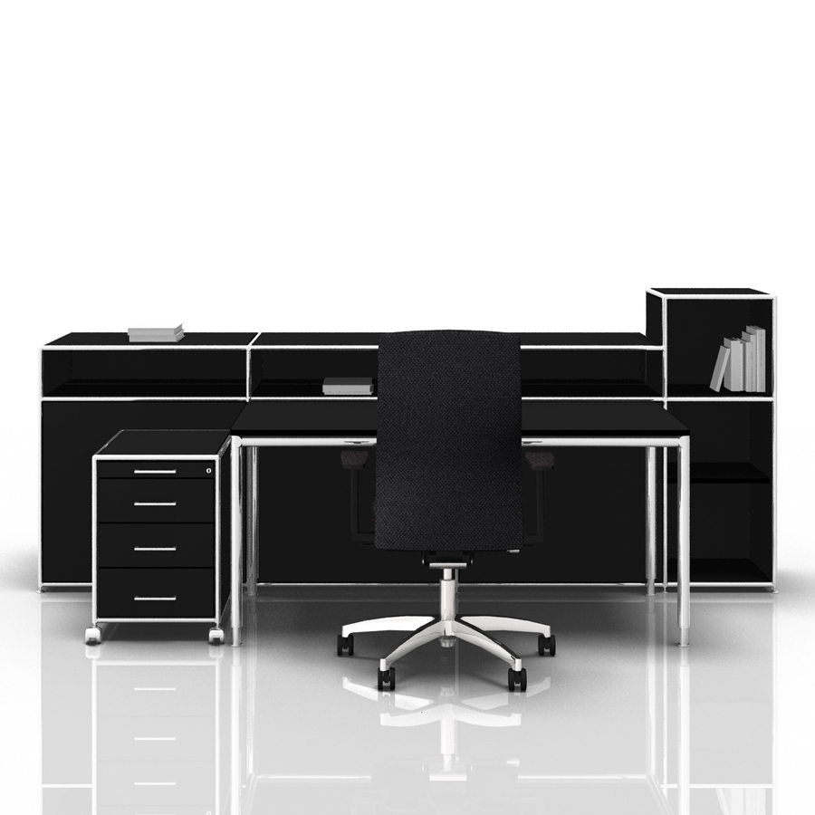 Bosse Modul Space Empfangstheke 4 schwarz von hinten