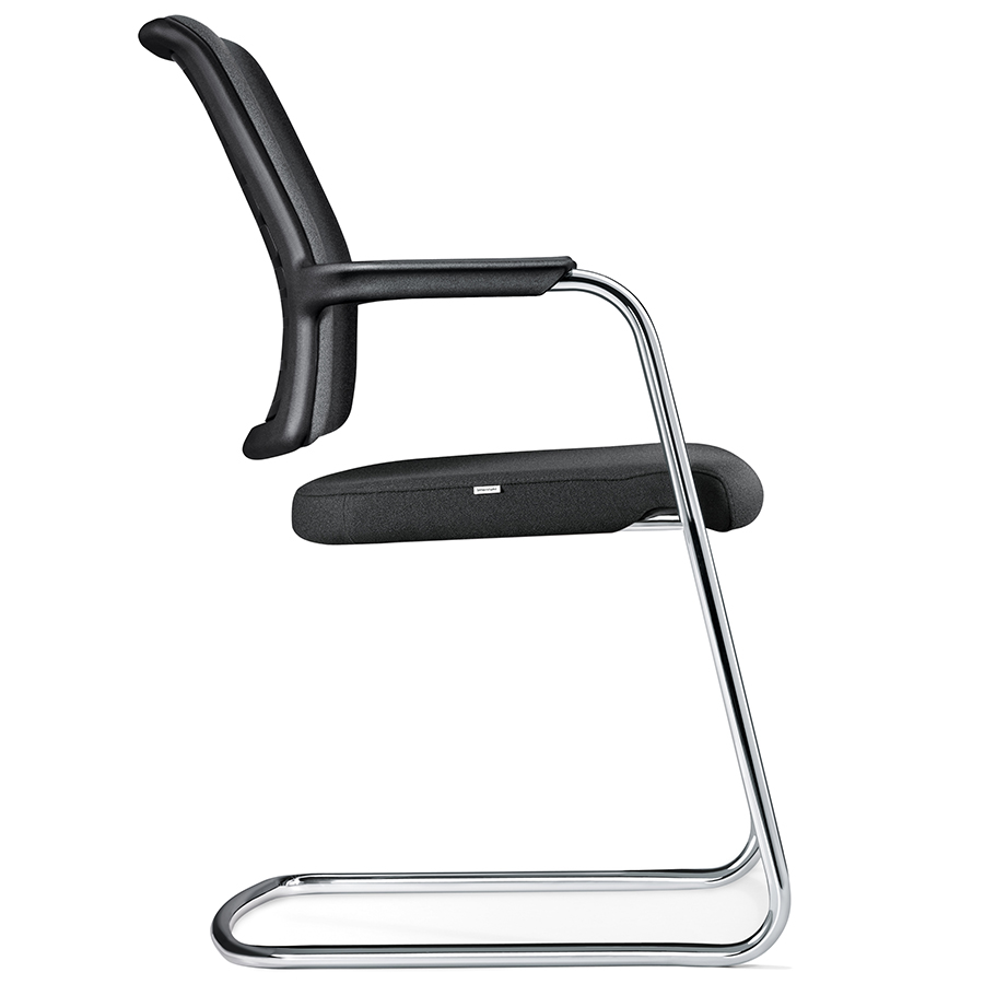 Interstuhl HERO 550H Freischwinger in Era tiefschwarz