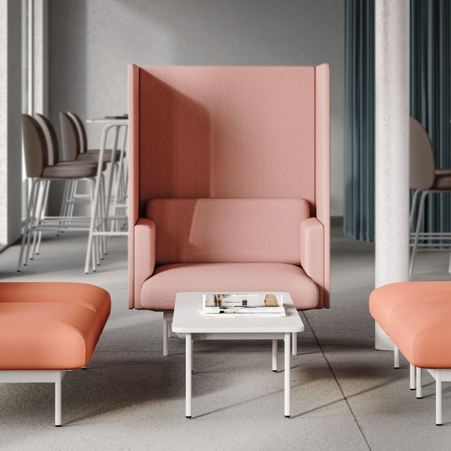 Bejot Fora FR 421W Akustiksessel Stoff Oceanic OOC16 Rosa