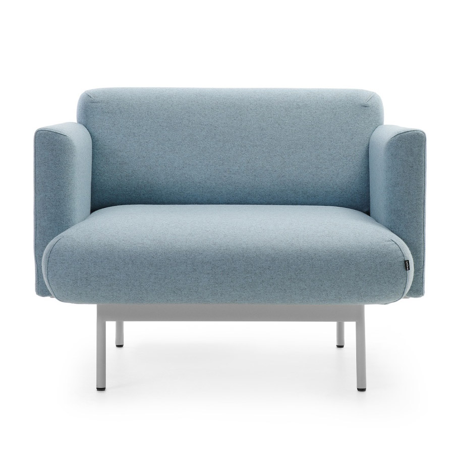 Bejot Fora FR 421 Lounge Sessel Stoff Blazer CU1R, Gestell weiß