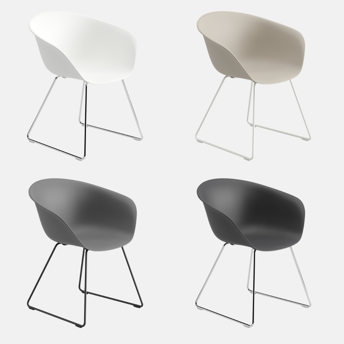 Arper DUNA 02 4200 Stuhl | Kufengestell | verschiedene Farben
