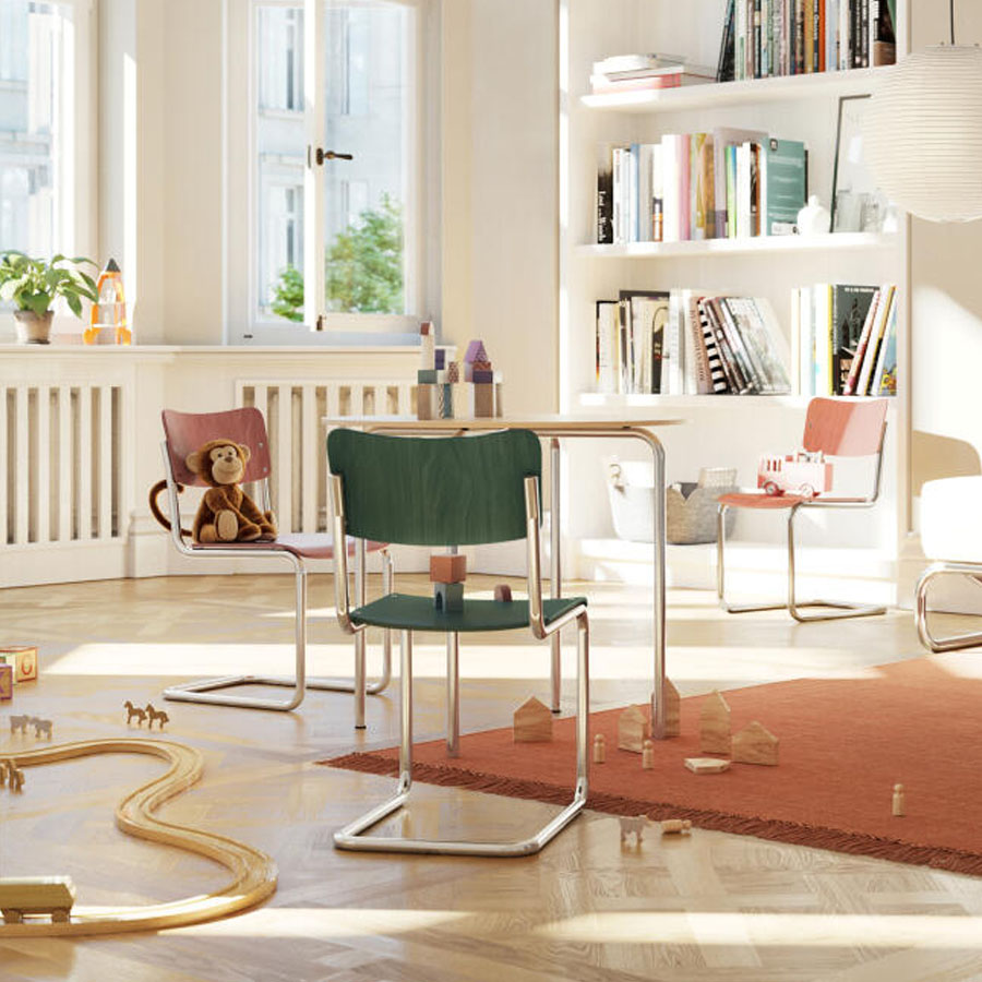 THONET Stahlrohr-Freischwinger S 43 K für Kinder - Beispielbilder