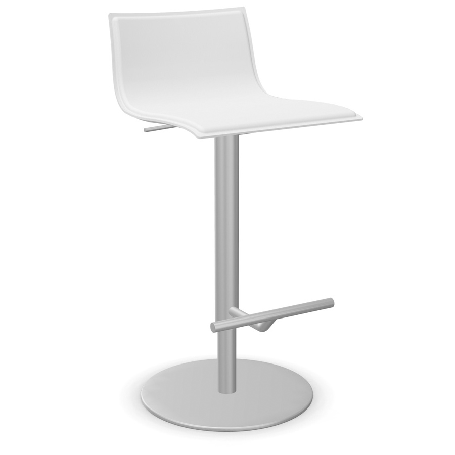 lapalma Thin Barhocker Leder weiss