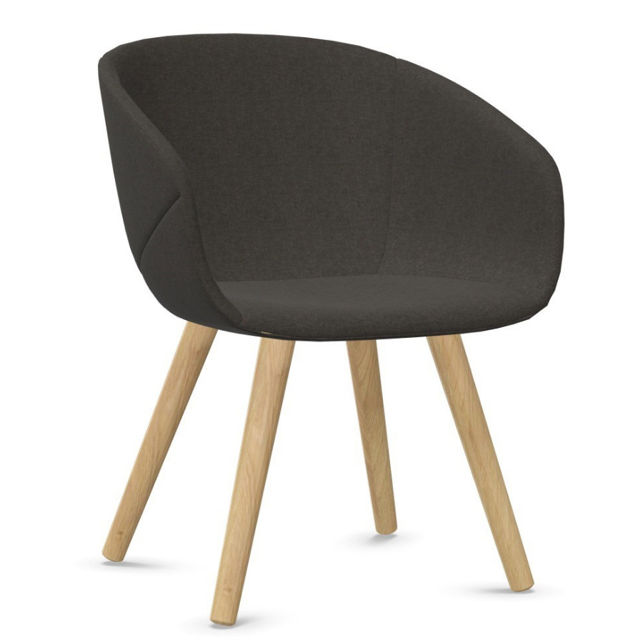 Bejot Oxco OX W 740 Sessel mit Holzbeinen - Farbe schwarz