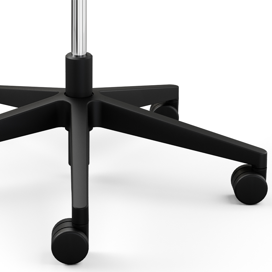 König+Neurath HUG.Y | Aktionsmodell schwarz | Detaill Fußkreuz Kunststoff