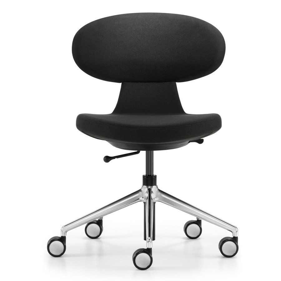 Girsberger Simplex Bürostuhl Homeoffice schwarz mit Designrollen