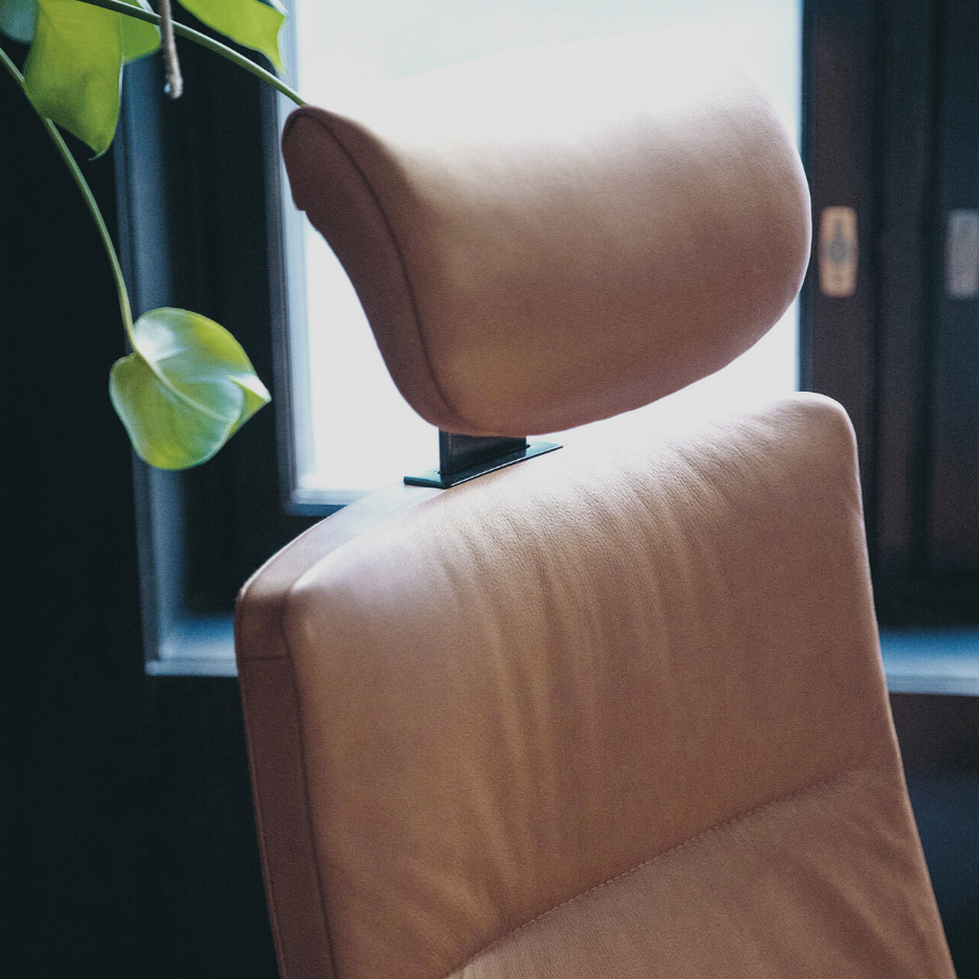 HAG Tribute 9031 Chefsessel Leder cognac Kopfstütze