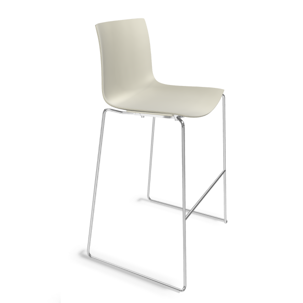 Arper Catifa Barhocker einfarbig elfenbein