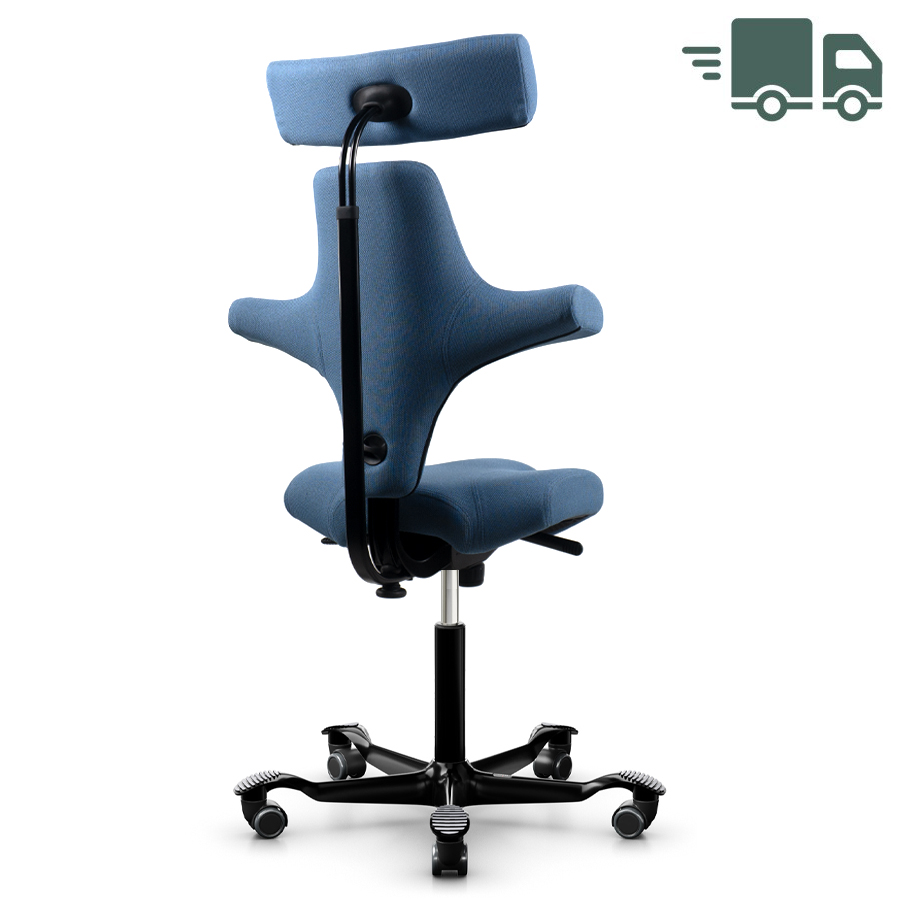 HAG CAPISCO 8107 | Stoff Cura blau | Gestell Schwarz | Nackenstütze