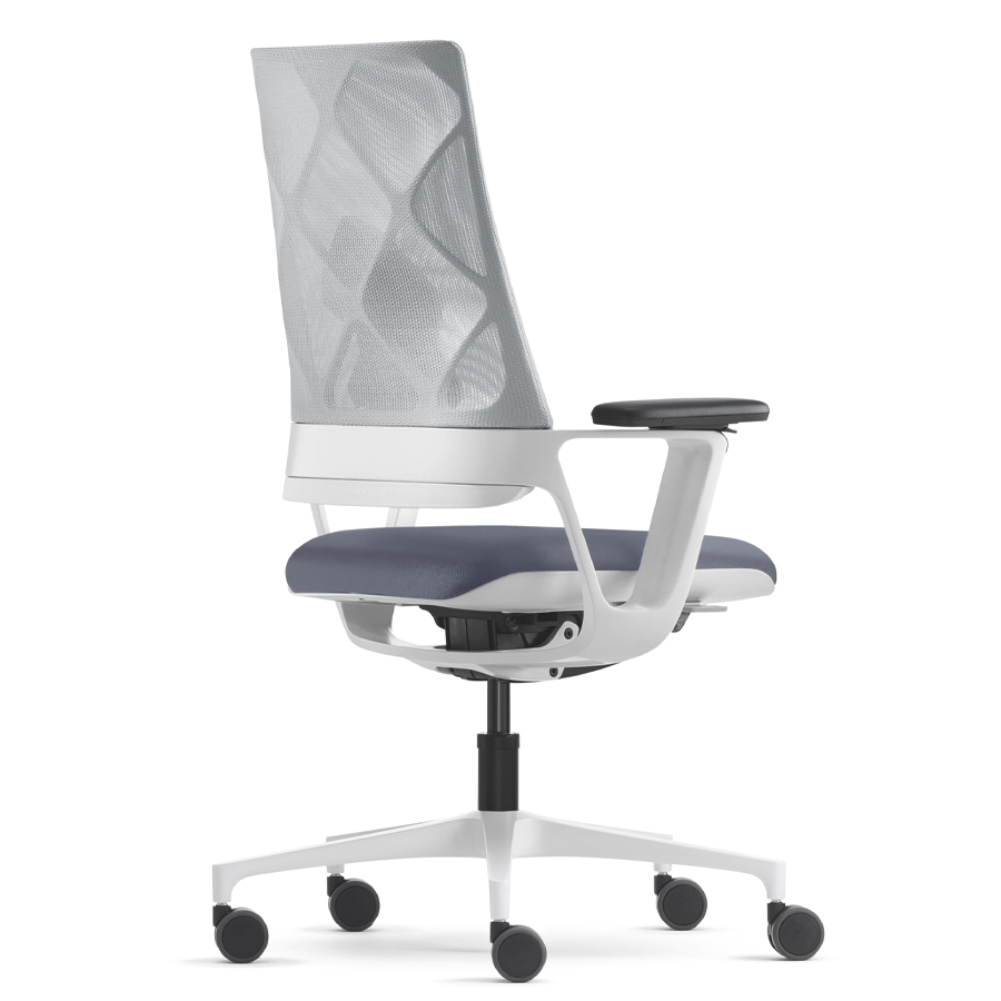 Klöber CONNEX2 (cnx88) Drehstuhl Netzrücken weiß-grau - Bezug grau - Express