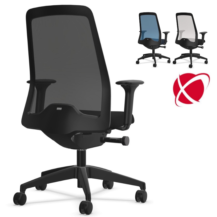 Interstuhl EVERYis1 EV261 FLEXTECH Bürostuhl schwarz mit Netzrücken