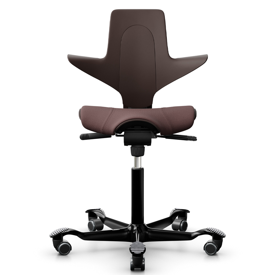 HAG CAPISCO PULS 8020 braun mit Stoff Select chestnut - Gestell schwarz - Frontansicht