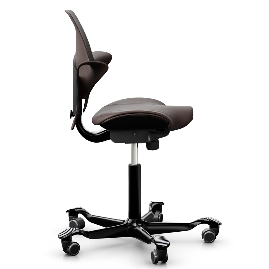 HAG CAPISCO PULS 8020 braun mit Leder braun - Gestell schwarz Special Edition - Seitenansicht