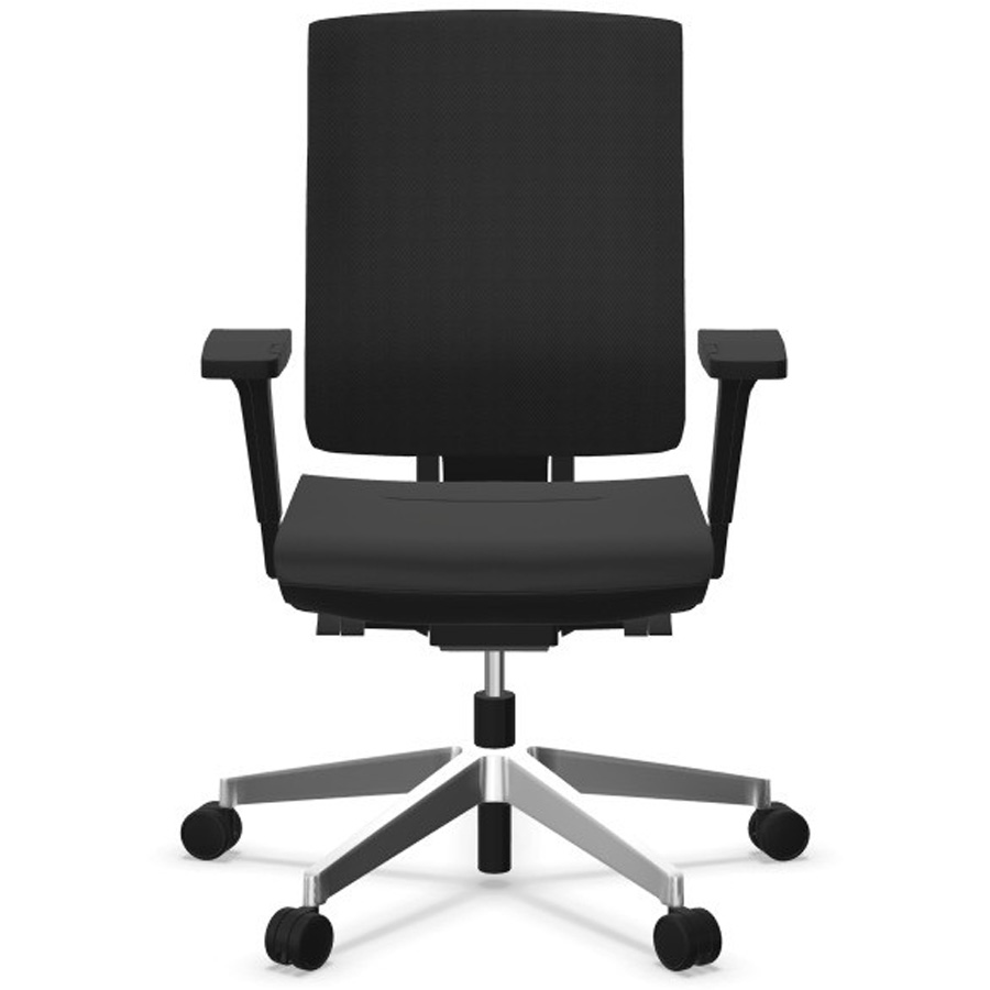 Profim Net 101 STL mit Netzrücken Runner und Polsterbezug Select in Schwarz - Fußkreuz Chrom - Front