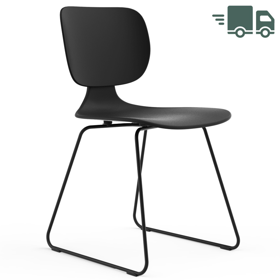 Klöber CoMeet com55 - mit Kufengestell komplett in Schwarz - Front