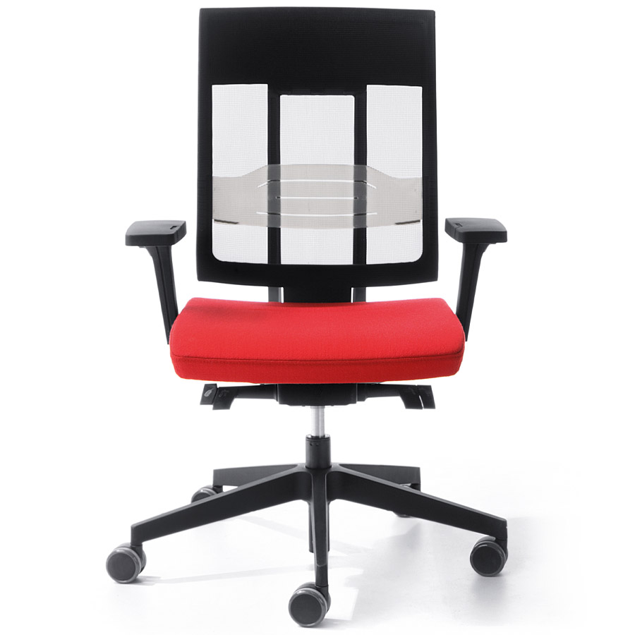 Profim Net 101 STL mit Netzrücken Runner und Polsterbezug Select in Schwarz - Fußkreuz Chrom