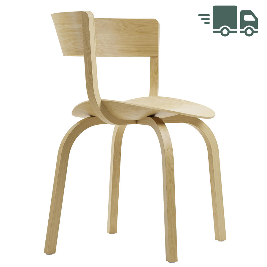 THONET 404 F Holzstuhl mit Armlehnen - Eiche klar lackiert