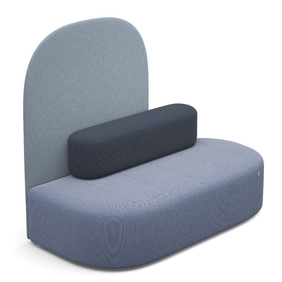 Profim Revo Highback Sofa Loungemodul SSW-5 - Beispiel blau mit Stoff Steelcut Trio