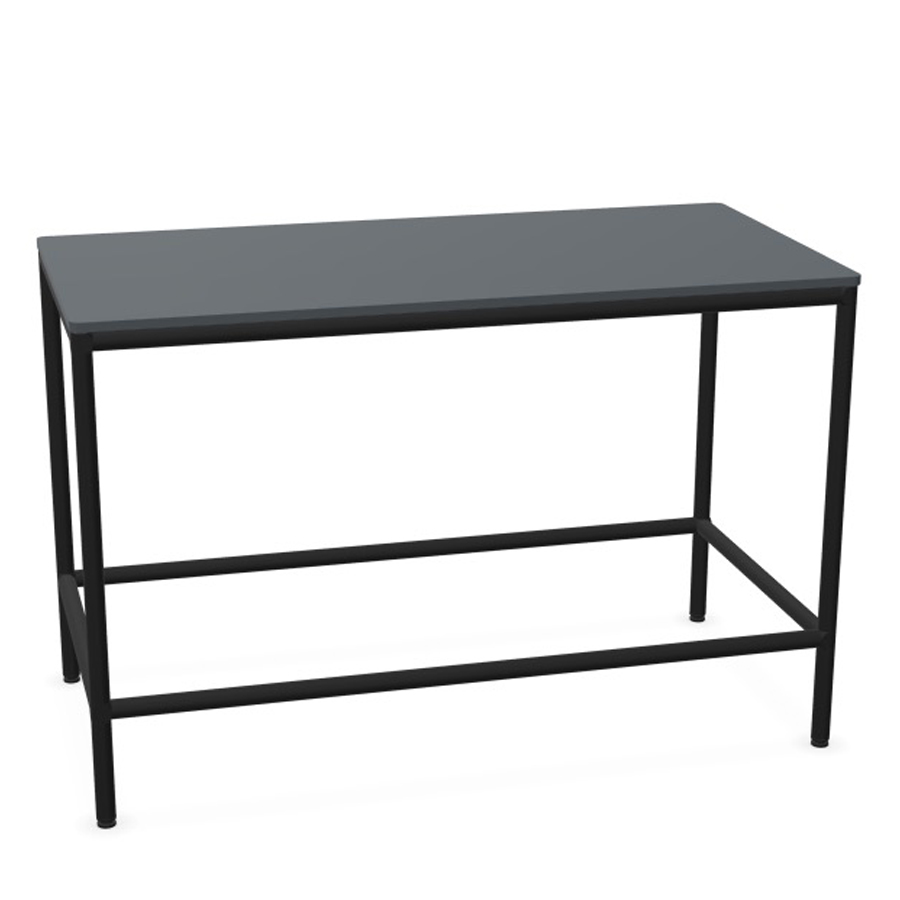 BOSSE S-Desk Stehtisch | Black Edition | Platte Anthrazit