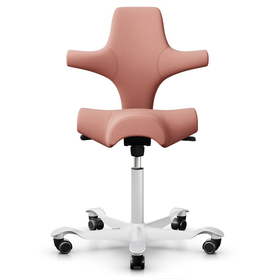 HAG CAPISCO 8106 - Stoff Select 64213 lachsrosa- Gestell weiß - Frontansicht