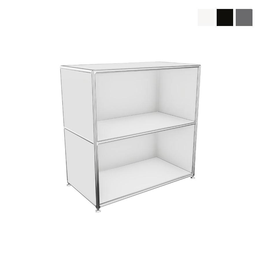 Bosse Regal Chrom 2 OH Melamin Weiß 80 cm