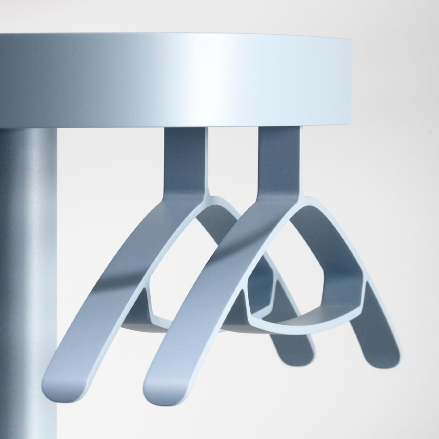 Cascando Plus Garderobenständer | Kleiderbügel | Farbe Graublau