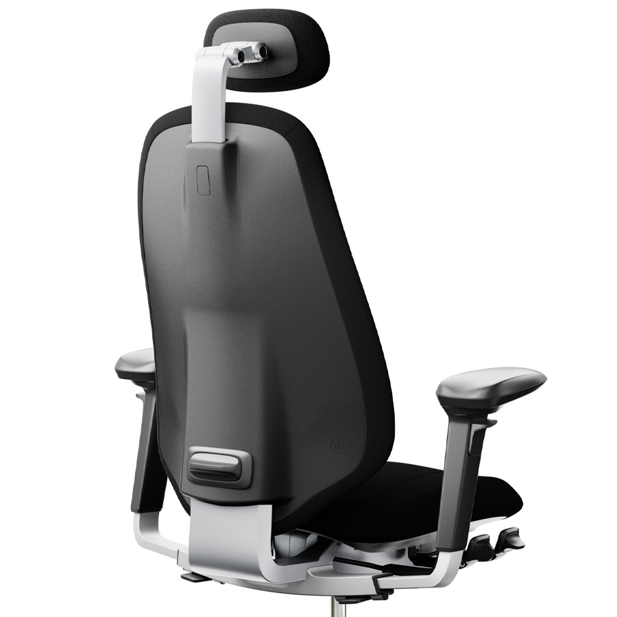 RH Mereo 300 silver hohe Rückenlehne - Armlehnen u. Nackenstütze - Rückansicht